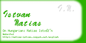 istvan matias business card